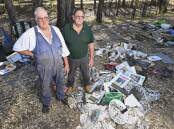 Carl Keenes and his brother Kevin Keenes said they were dismayed to see the state of the usually pristine camping ground. Picture by Mark Jesser