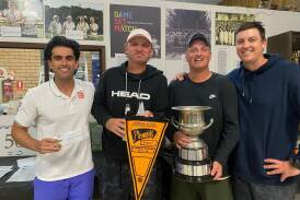 St Patrick's Tennis Club's division one men's summer pennant winners Adib Golshan, Jade Culph, Grant Sawyer and Mark Shanahan. Picture supplied.