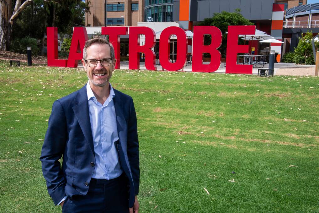 La Trobe University's newest vice-chancellor and president Professor Theo Farrell, pictured in Bendigo, made it a priority to visit the regional campuses in his first weeks on the job. Picture supplied