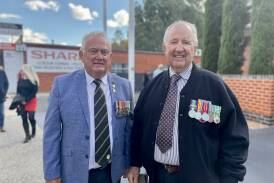 Ross Benton and Chris Farrell, of Wangaratta, reflect on the change of attitude towards veterans. Picture by Madilyn McKinley