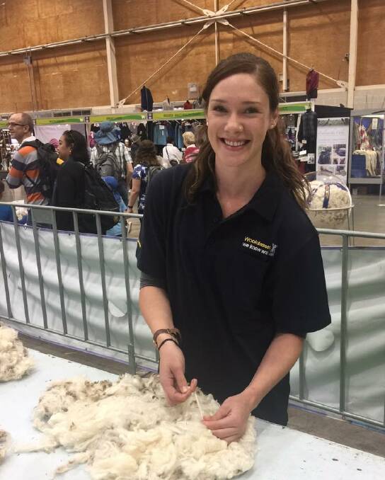 REWARDING INDUSTRY: Jorja Reeves is recognised for her tireless dedication and skills to the wool industry. 