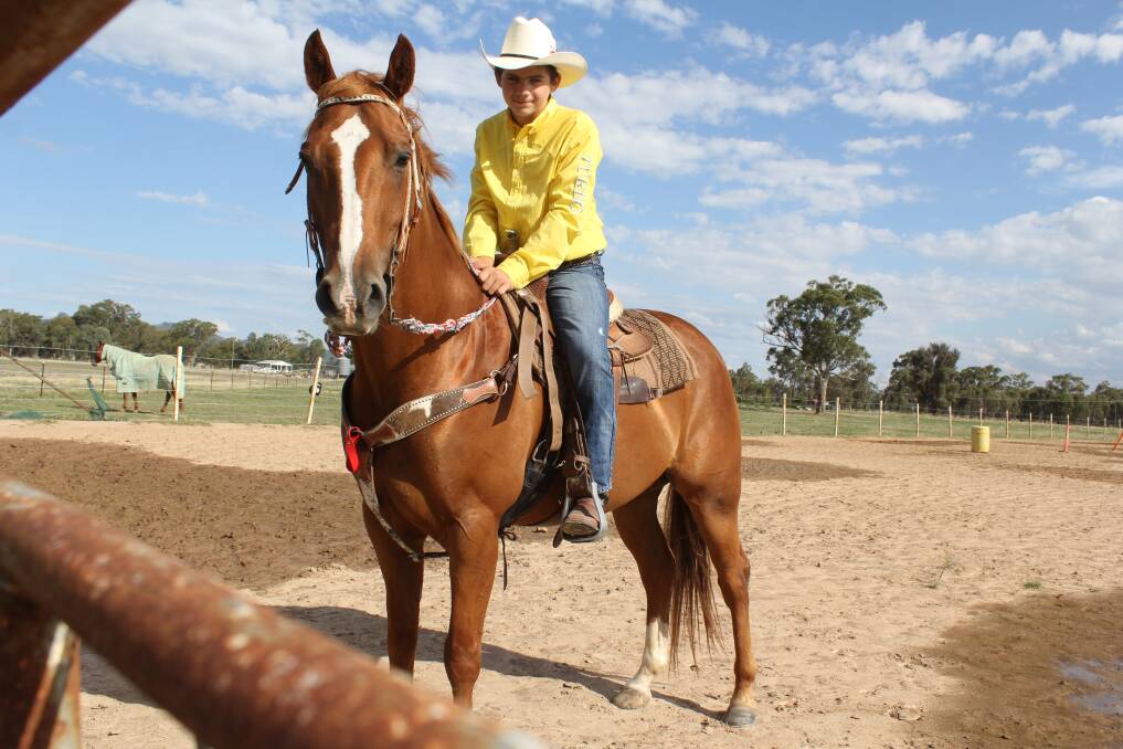 NATIONAL SPOTLIGHT: Southern NSW rodeo competitor Colten Atkins, 11, and his horse Turbo have success at the Australian Bushmen's Campdraft and Rodeo Association (ABCRA) finals in Tamworth. Picture: Nikki Reynolds
