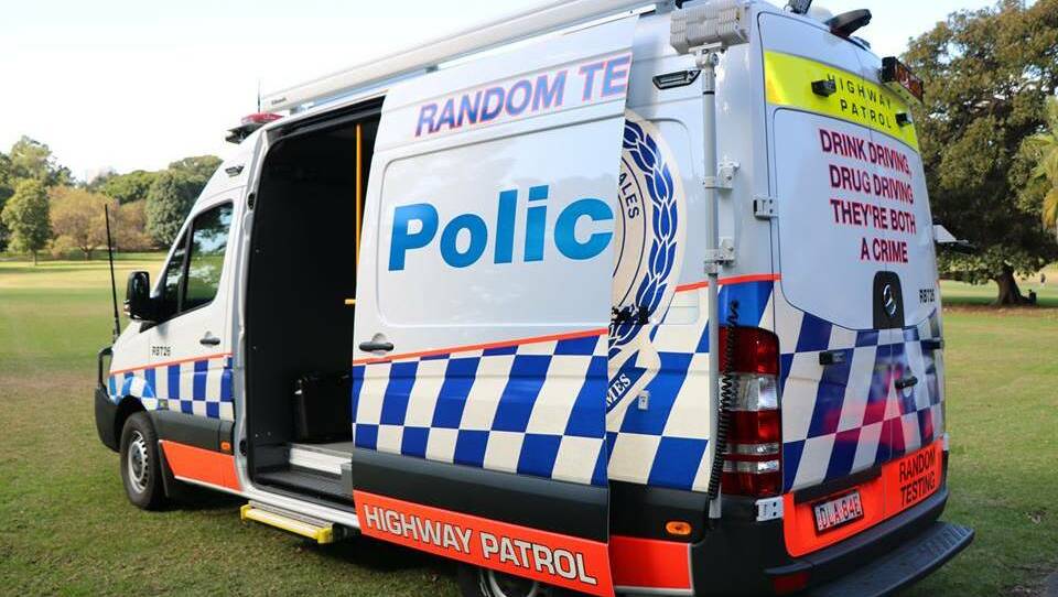 RANDOM TESTING: The NSW Police sprinter van.