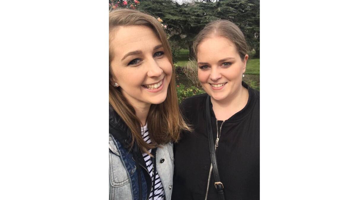 Alix Parkinson, right, has been in London for eight months, and her sister Jordan for three months.

