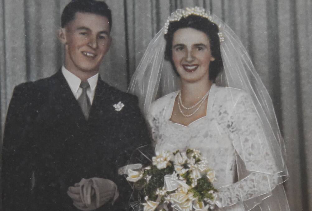 TO HAVE AND TO HOLD: Beryl and Brian on their wedding day in 1951 when they said their vows which they are still upholding to this day. 