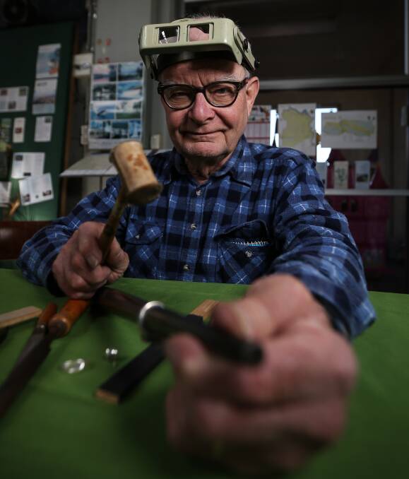 SHINY THINGS: Retired jeweller Hans Kaspers will offer free repairs at the Repair Cafe Albury-Wodonga in Wodonga on Saturday. Depending on demand, jewellery repairs will be offered throughout 2017. Picture: JAMES WILTSHIRE