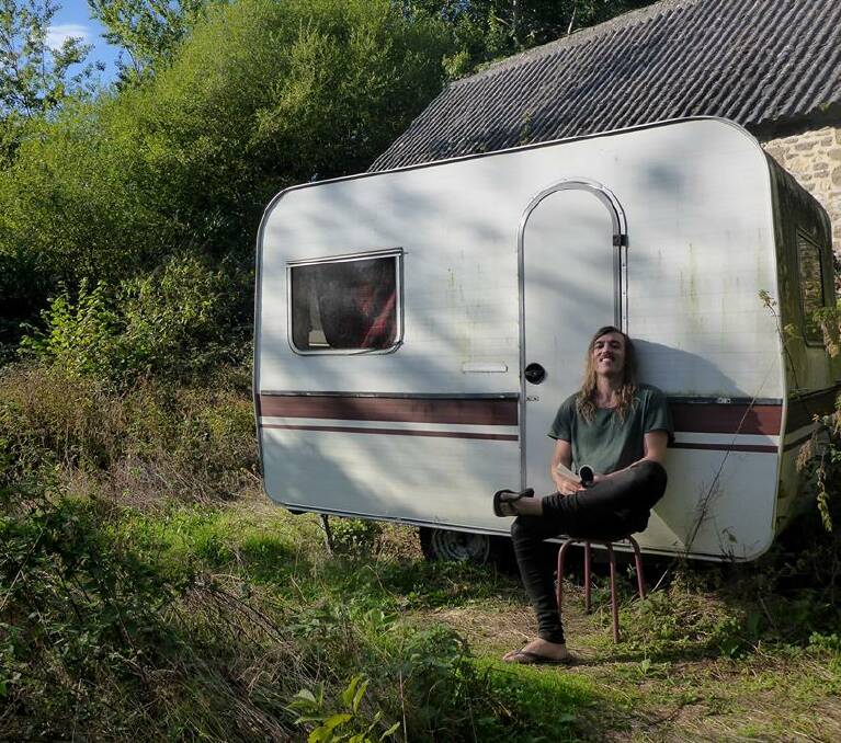 REAL LIVING: Ty lived in a caravan in France in September and October when he updated his blog lostaussies.com.