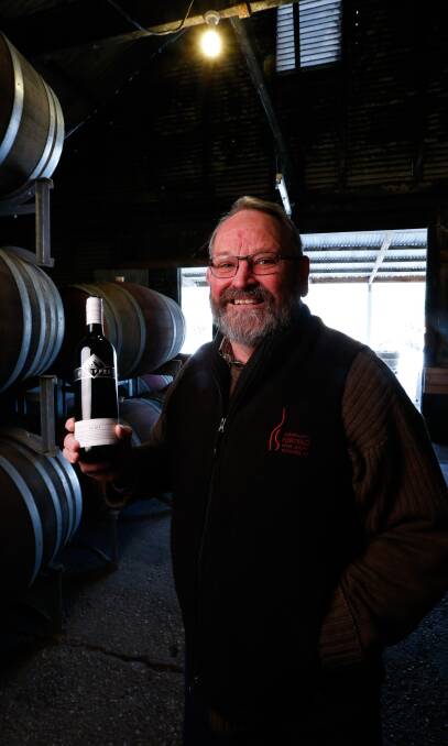 TOP DROP: Pfeiffer Wines winemaker Chris Pfeiffer has welcomed a good vintage this year as the industry grapples with climate change. Picture: MARK JESSER