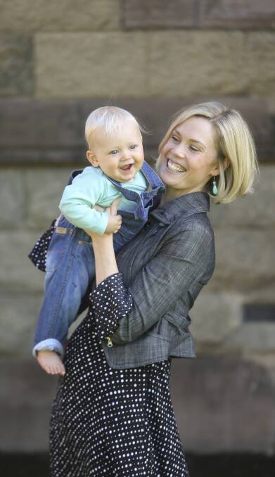 GOOD START: Hypnobirthing Australia practitioner Sophie Lynch, with Myles, eight months, changed careers to launch Let's Hynobirth Baby. Picture: ELENOR TEDENBORG