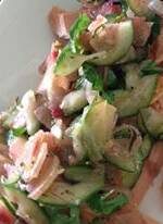 FRESH FARE: Regional trout fillet complements a tasty, seasonal salad. 