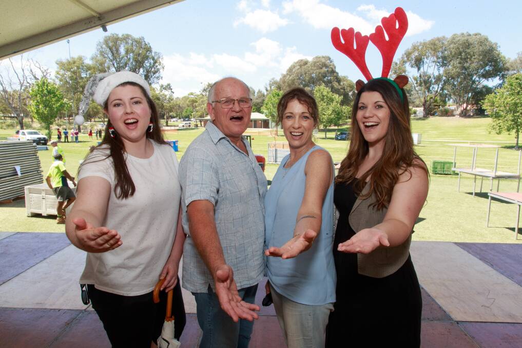 HOLY NIGHT: Jodie Caroline, Colin Tarrant, Robyn Broadbent and Kimberley Forbes look forward to performing at Wodonga Carols by Candlelight. Picture: SIMON BAYLISS
