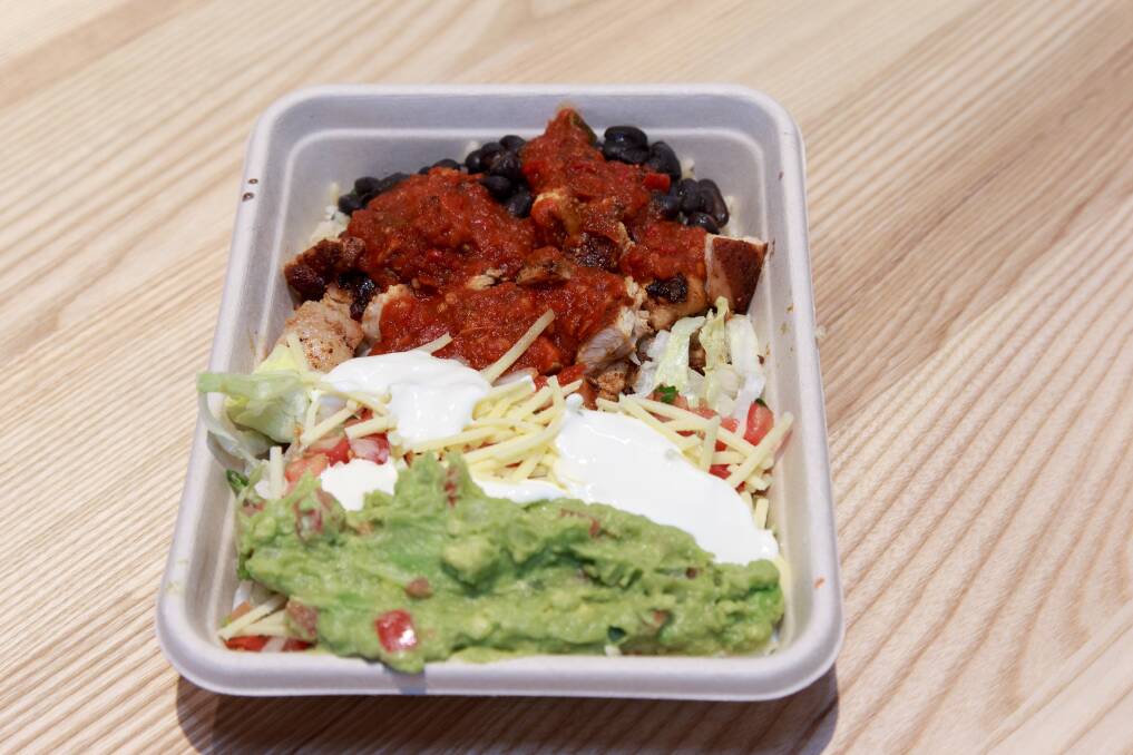 NUDE FOOD: Mad Mex Fresh Mexican Grill offers the Naked Burrito.