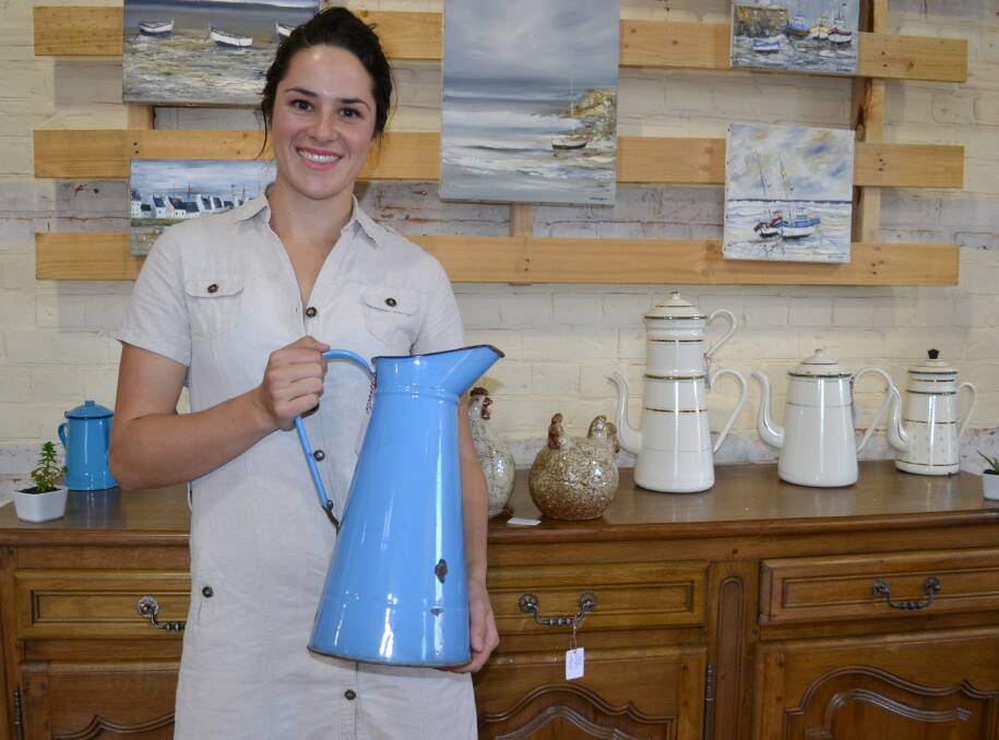 FRENCH CONNECTION: Kathy Rupp is offering French homewares and decorative pieces from her new popup shop in Townsend Street, Albury. Picture: JODIE BRUTON