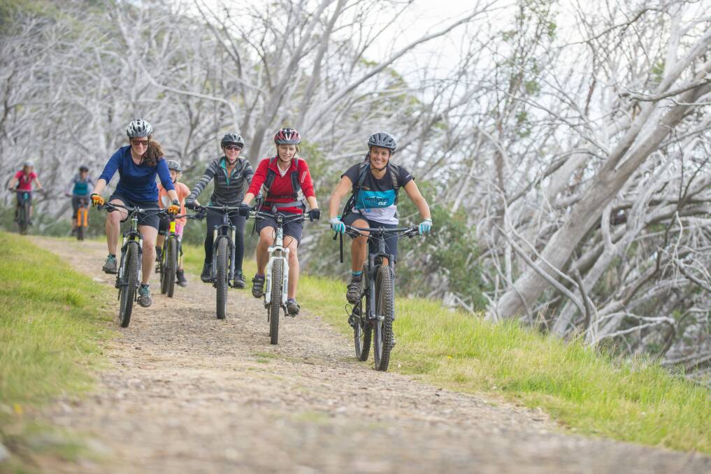 MAKING TRACKS: ​Mind Body Bike at Mount Buller features mountain biking as well as classes in meditation and movement, cooking or art. 