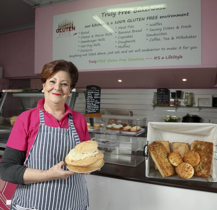GREAT BAKE-OFF: Albury woman Gai Benton realised a long-time dream in May when she opened a gluten-free cafe and bakery together with her daughter Rebecca Benton in Mate Street, North Albury. Picture: ELENOR TEDENBORG