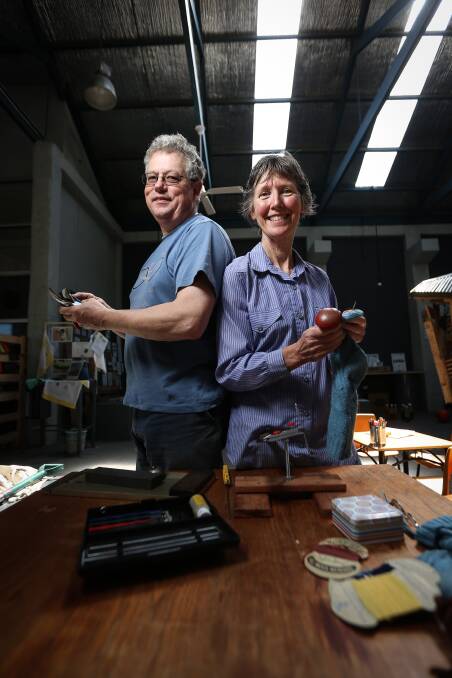 QUICK FIX: Repair Cafe Albury-Wodonga volunteers Wolfgang and Jenni Huber will demonstrate age-old skills at Albury Library on Monday. Picture: JAMES WILTSHIRE