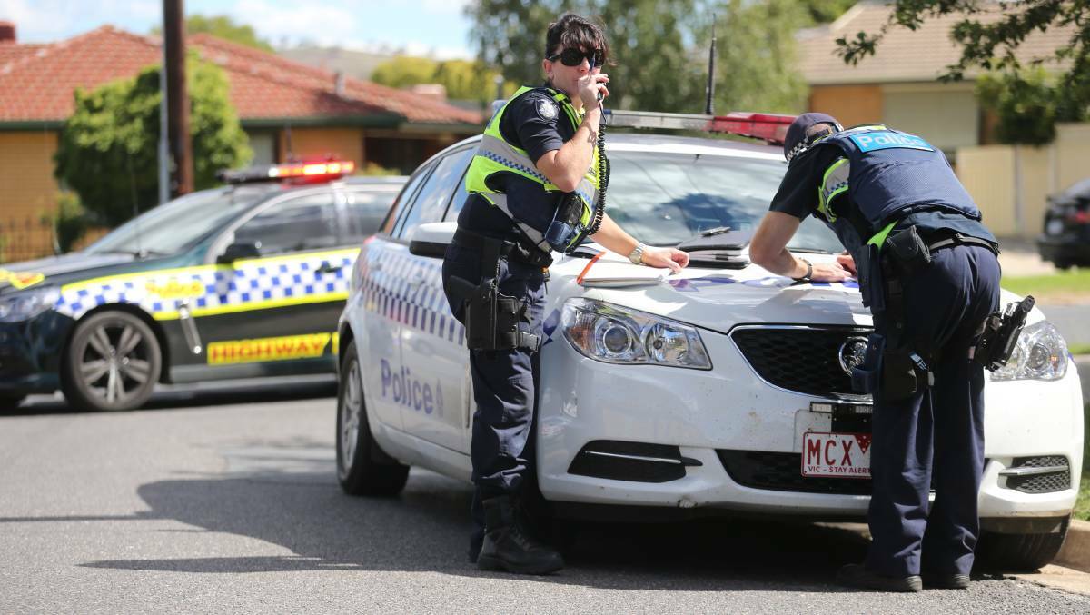 HOAX: Wodonga police shut down Morrison Street in January after reports of an incident involving a shotgun. The incident was found to be a prank call.