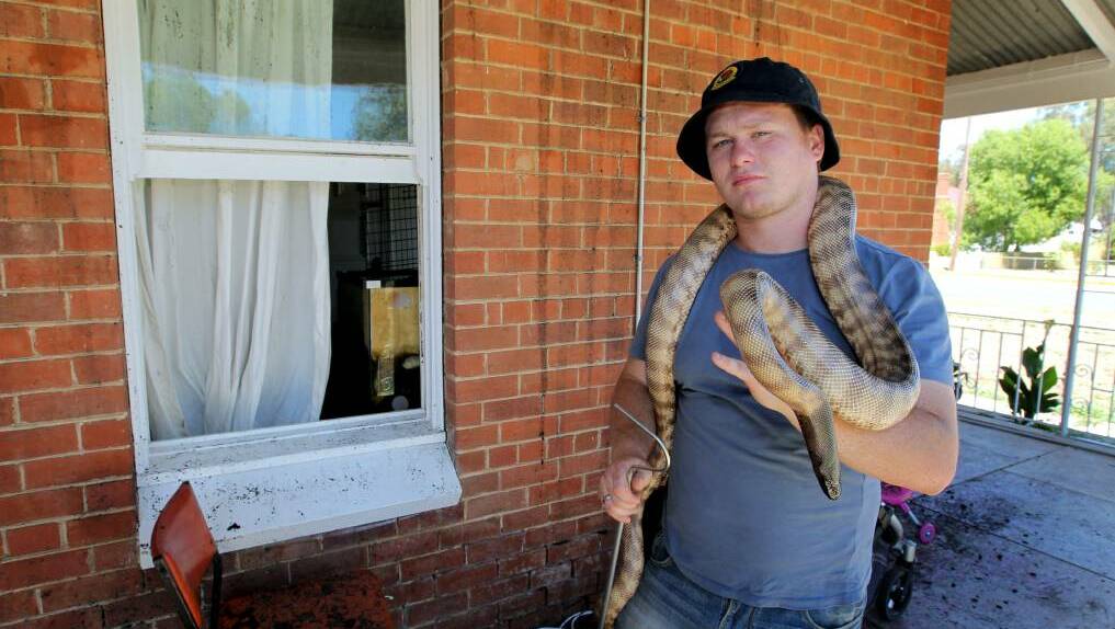 SNAKE HOUSE: Richard John Sutton was the occupant of the Culcairn house which was damaged by fire in January. The owner is planning to rebuild.