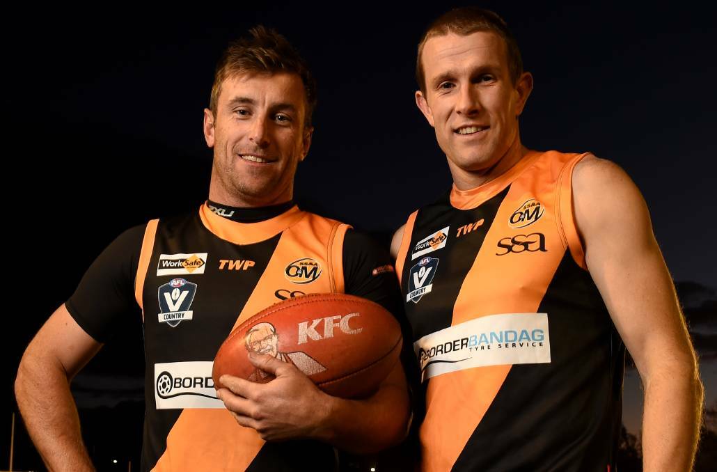 DREAM TEAM: Albury co-coaches Daniel Maher and Chris Hyde are excited about staying on at the club next season. Picture: MARK JESSER