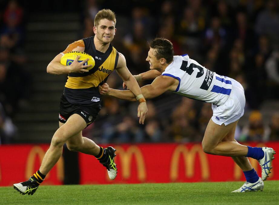 GREAT SEASON: Howlong's Anthony Miles finished in the top three of Richmond's Brownlow Medal count last night. 