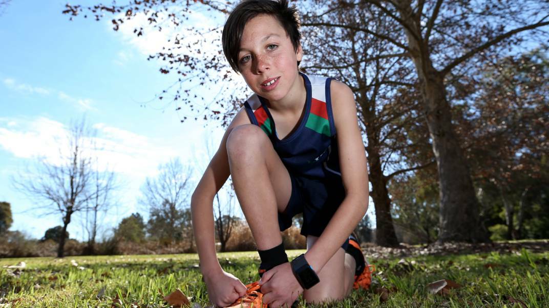 LIKE LIGHTNING: Ollie Hollands has produced a stunning performance at the Victorian cross country titles and will now aim to be on the podium at the nationals next month. Picture: MATTHEW SMITHWICK