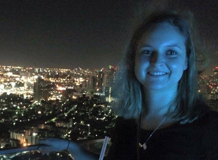 BANGKOK ROCKED: Albury's Christina Lunt is currently living in Thailand and works close to the explosion took place on Monday. She said she still feels safe in the country despite the blast. Picture: FACEBOOK