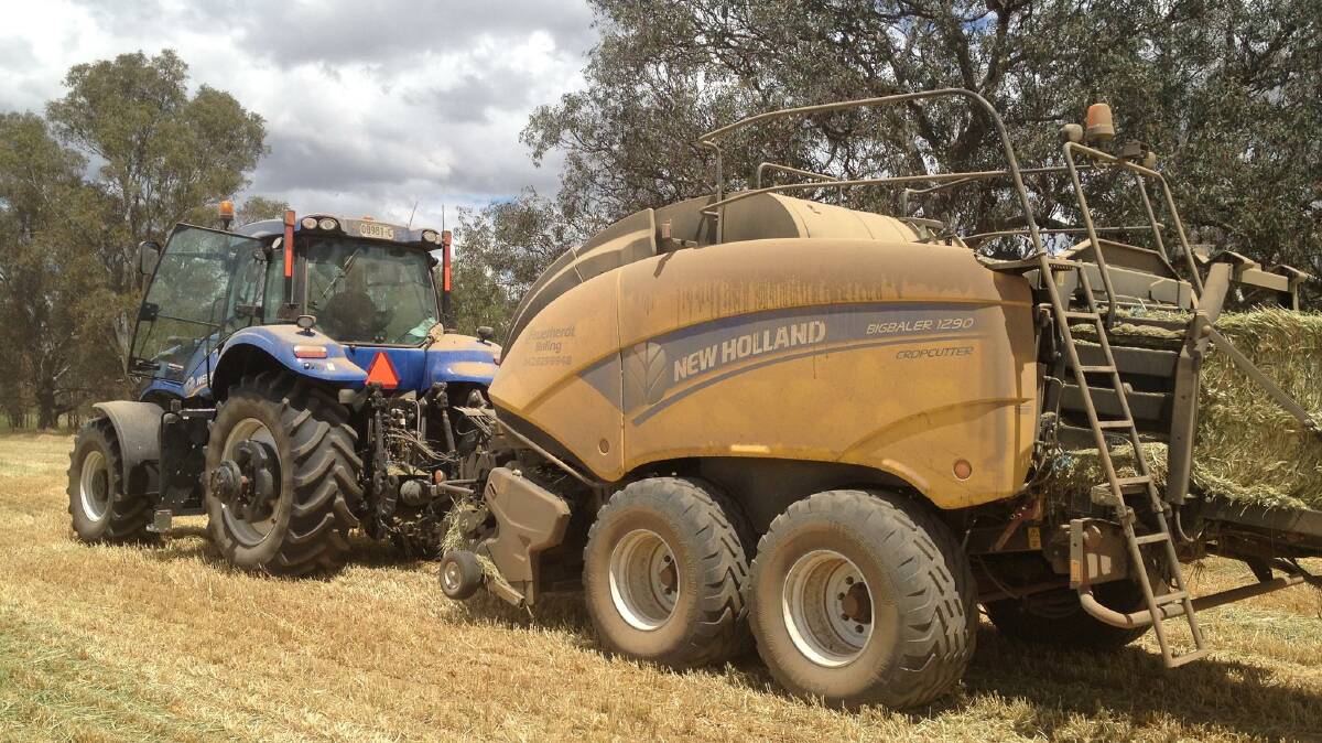 The Feuerherdt family will this year head into hay and harvest season with a fleet of New Holland equipment supplied by Nick Cadman's Cadmac Machinery.