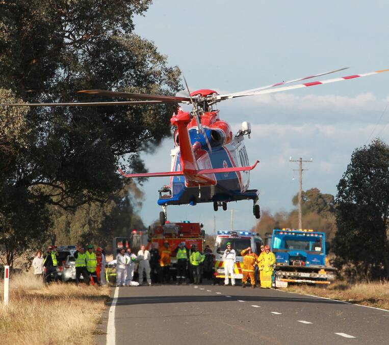 EMERGENCY HELP: A 23-year-old woman was flown by air helicopter to hospital in Melbourne with critical injuries.