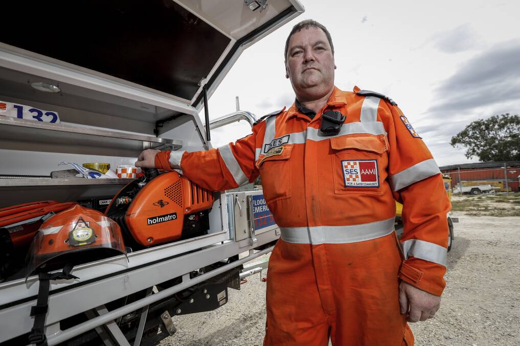 VITAL UPGRADES: Wodonga SES controller Rohan O'Brien said he was thankful to receive a government grant for a new hydraulic pump. Picture: JAMES WILTSHIRE