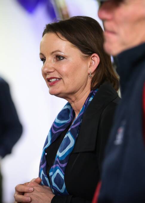 HAPPY NIGHT: Sussan Ley on election night after winning the seat of Farrer. Picture: JAMES WILTSHIRE