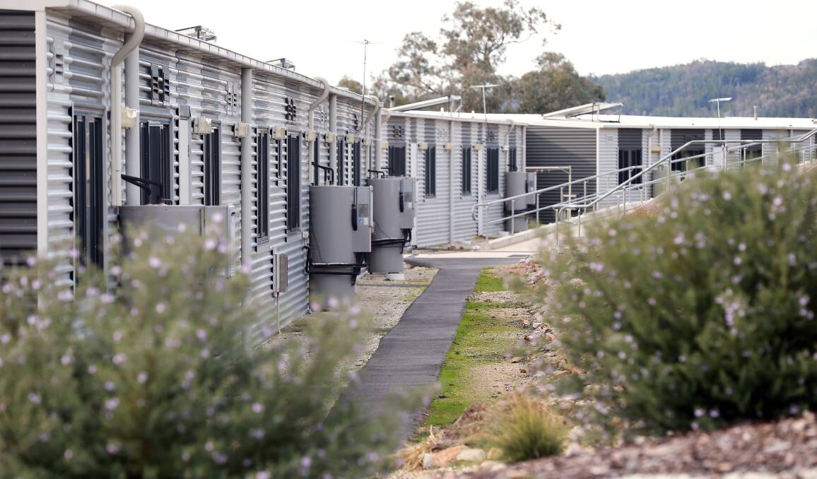 Positive report: The back of prison units at Beechworth jail, which received a better report than Melbourne's prisons this week.