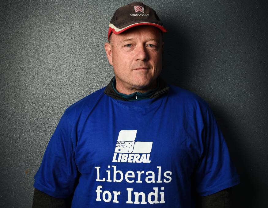 BLUE THROUGH AND THROUGH: Greg Mirabella said he was prepared to donate money to the Liberals because he believed in wife Sophie.