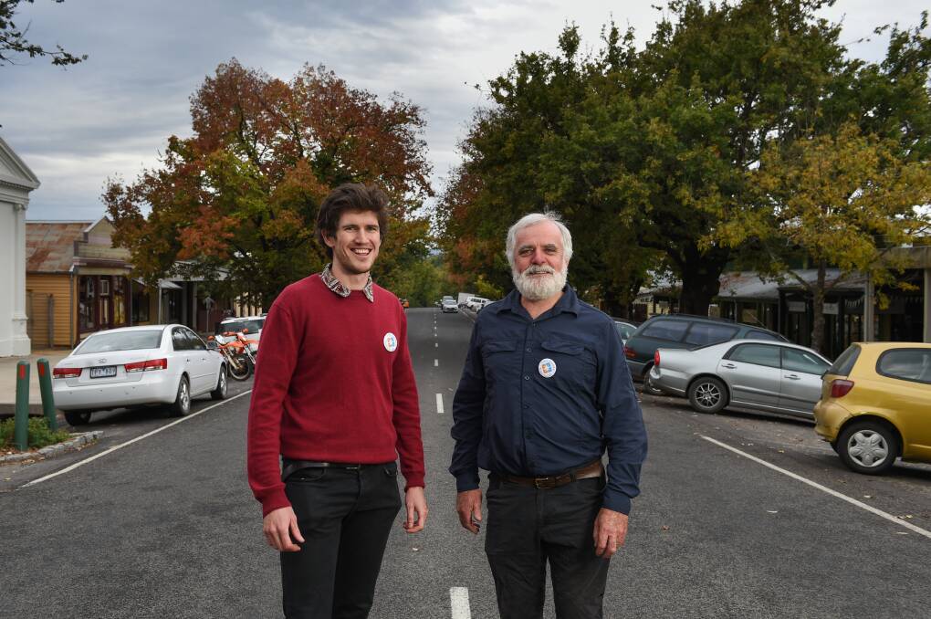 PROUD TOWN: Ben McGowan and Denis Ginnivan are two TRY committee members working to make a difference for the town's renewable energy.