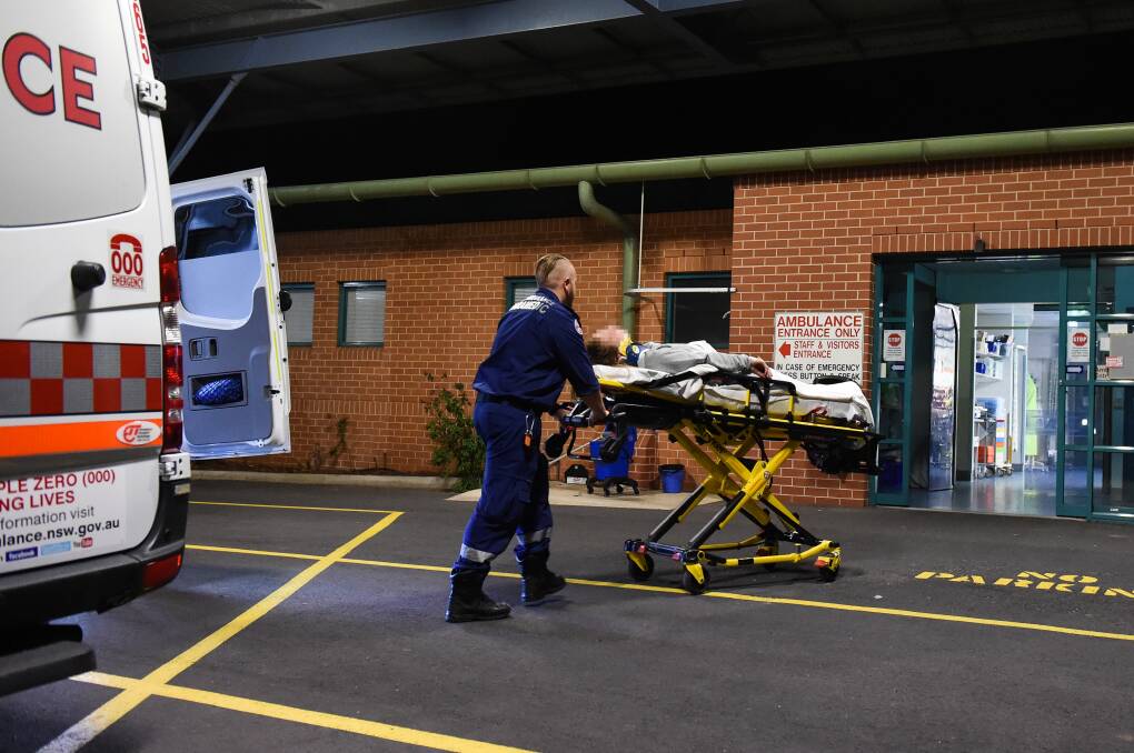 UPGRADE: Paramedics at Albury Hospital's emergency department.