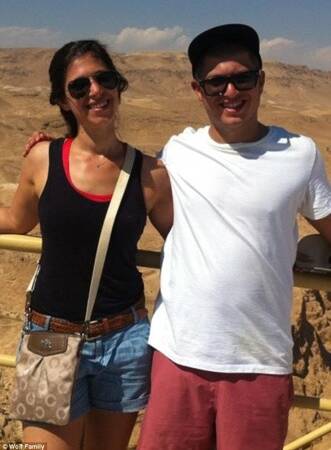 Gaby and David Wolf in Israel after he was diagnosed with brain cancer.