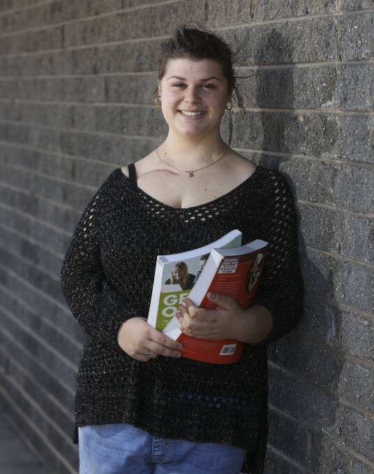 FUTURE PLANS: Student Breanne Shaw welcomed internships to help employment, but was worried about a 20 per cent cut to universities. Picture: ELENOR TEDENBORG