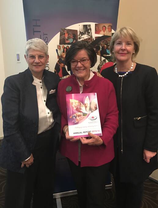 CHANGING ATTITUDES: Women’s Health Goulburn North East chair Chris Hazel, Indi MP Cathy McGowan and executive officer Susie Reid.