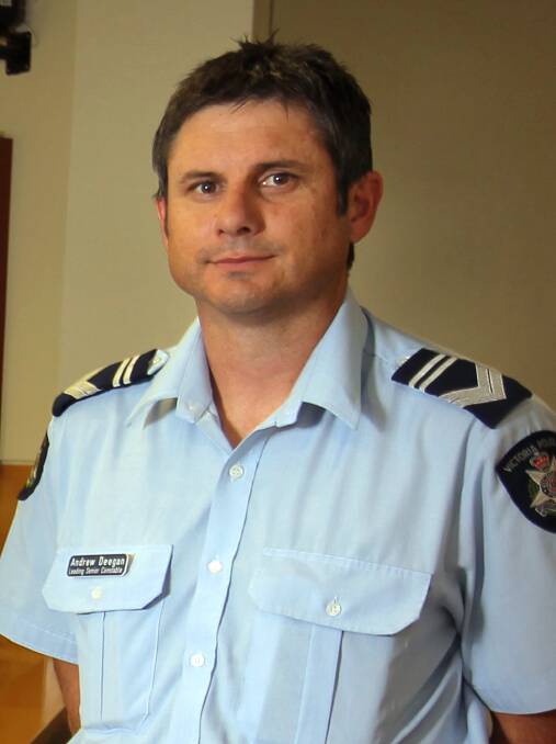 INVESTIGATING: Leading Senior Constable Andrew Deegan wants to hear from witnesses to Wednesday's theft.