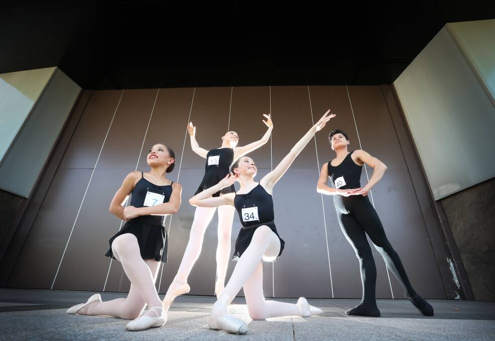 Ballet dancers at the in the Australasian Ballet Challenge at The Cube on Sunday. Pictures: KYLIE ESLER