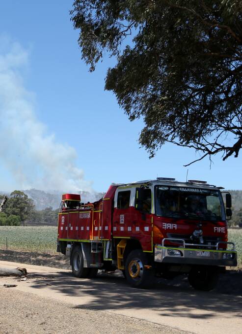 IN ACTION: The Killawarra Fire Brigade truck during the 2014 Warby Range fire.