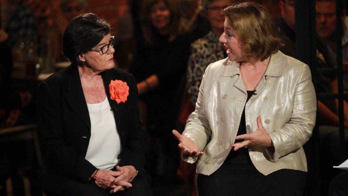 EXPENSIVE BATTLE: Cathy McGowan and Sophie Mirabella went head-to-head last year on television and in paid advertising.