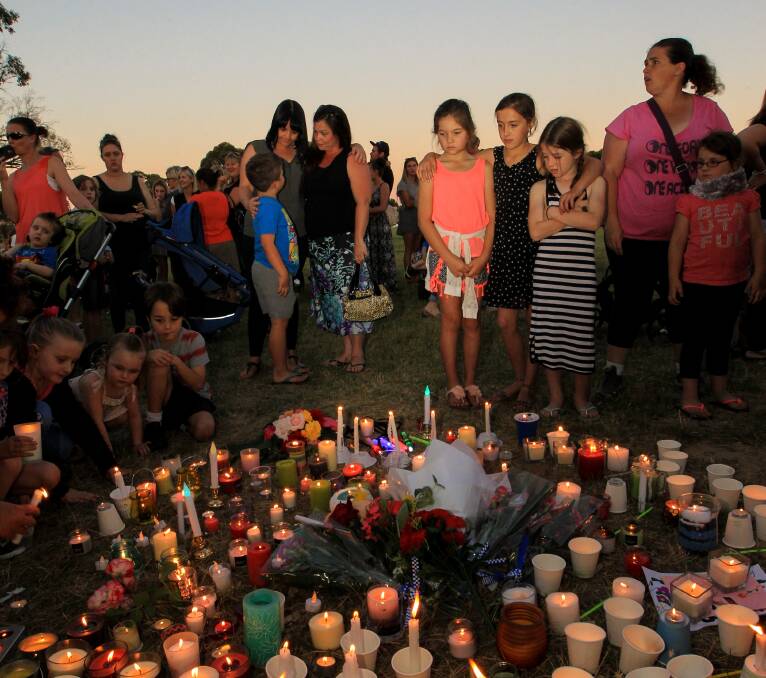 MEMORY LIVES ON: The tragedy was felt by many people in the Wangaratta community, which held a candlelight vigil.