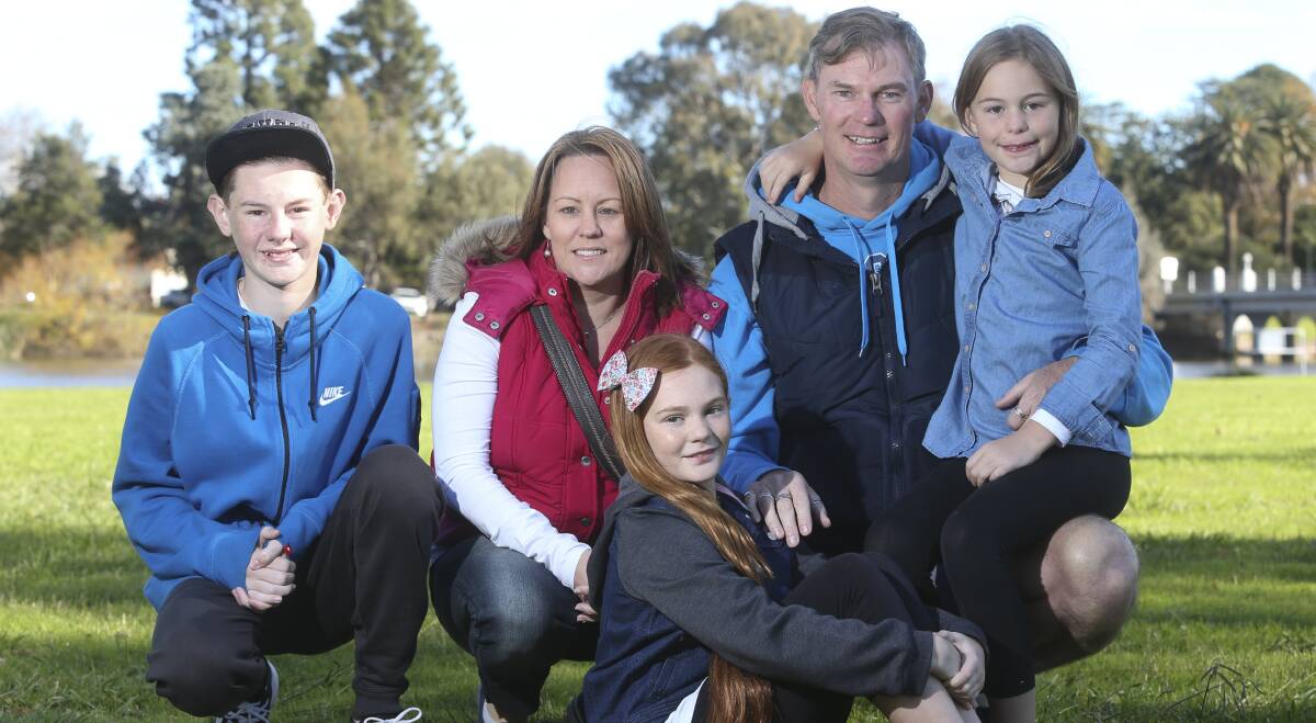 VOTE FOR THE FAMILY: The Herbert family of Ethan,13, April, Sienna,12, David and Chenel, 9 at the Benalla markets. Pictures: ELENOR TEDENBORG