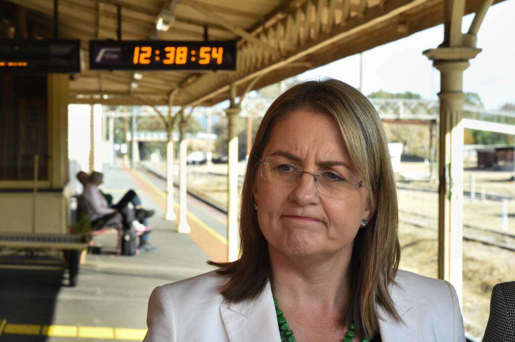 MORE WORK TO DO: Public Transport Minister Jacinta Allan visited Wangaratta Railway Station in June.