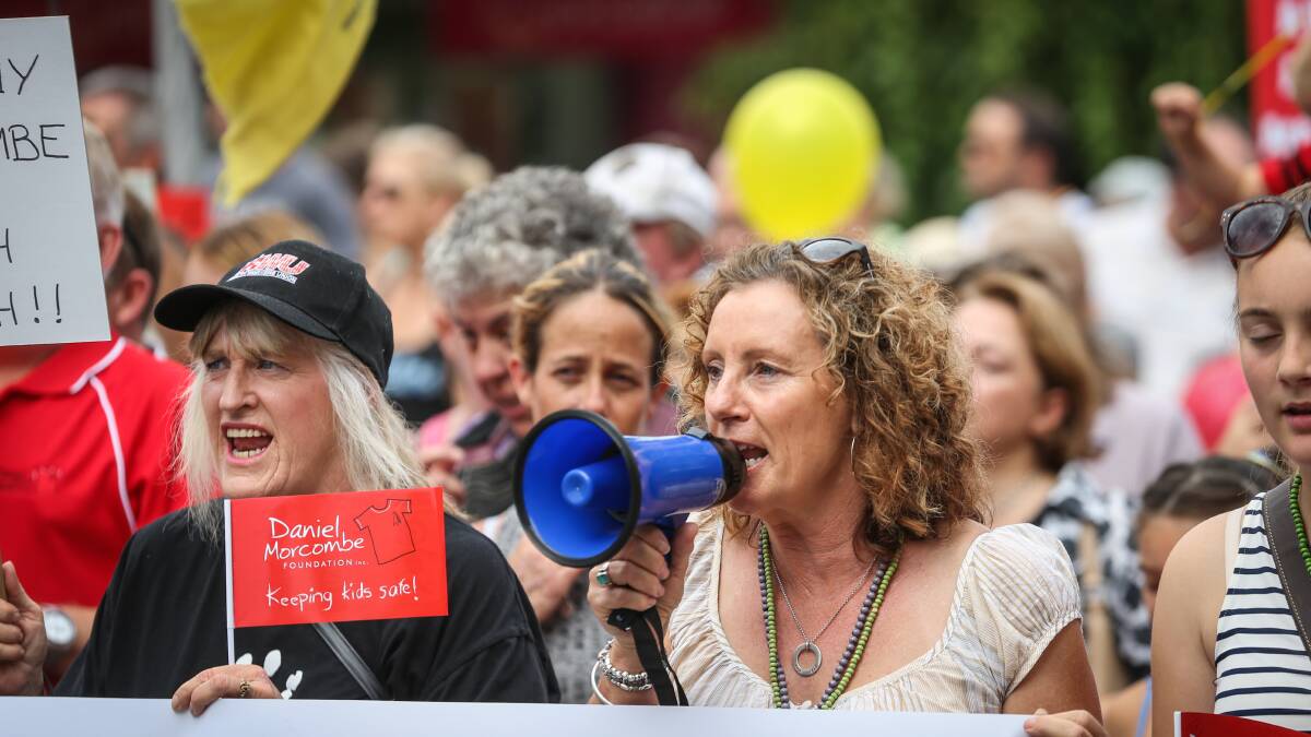 SHOW OF STRENGTH: Marchers made a unmissable statement about stopping violence in Wangaratta on Sunday. PICTURES: James Wiltshire