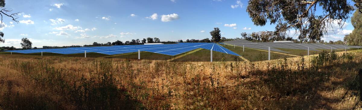 SOLAR VISION: An artist's impression of how the Countrywide Energy solar project would look once completed.
