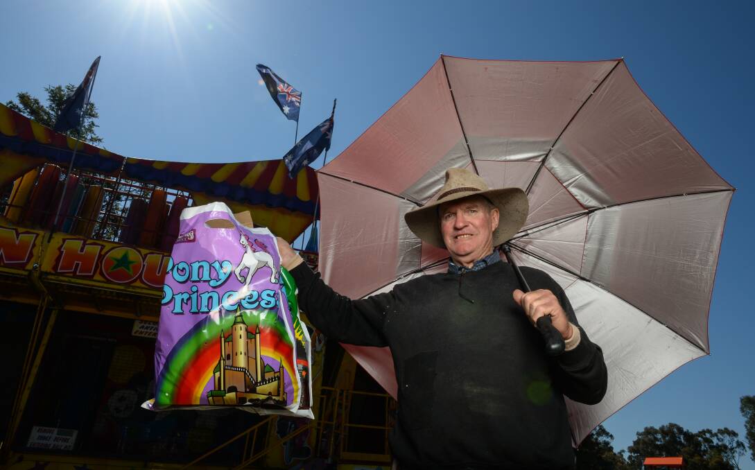 RAIN OR SHINE: Walbundrie Agricultural Show president Max Webb hopes the weather is kind on Monday for the show. Picture: MARK JESSER