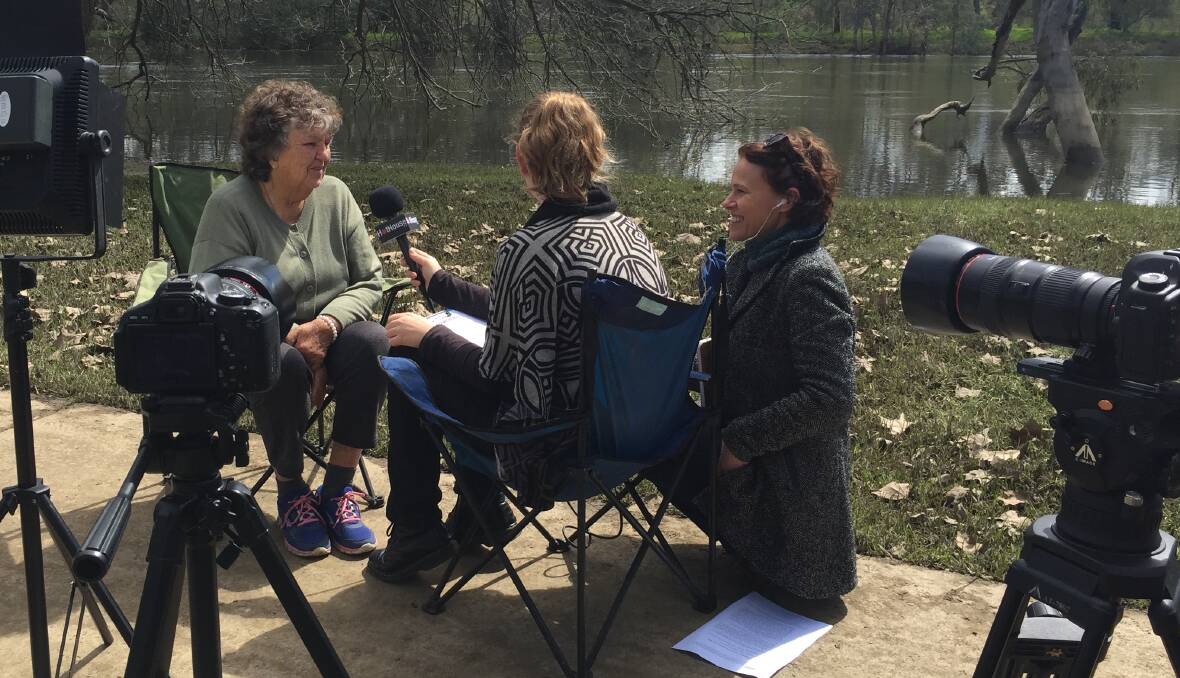 ASK YOUR AUNTY: Studio Ensemble member Sarah Maloney interviews Wiradjuri elder Nancy Rooke with Ros Oades on the banks of a swollen Murray River. The Studio Ensemble show At The Hip opens on November 3.
