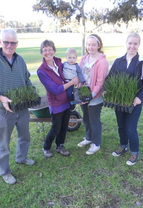 Branching out: Set for National Tree Day are Erin McIntosh and Freya Sutter, who will organise the children’s tent, with Jenni Huber (and Jase Barker) and Craig Sutter.