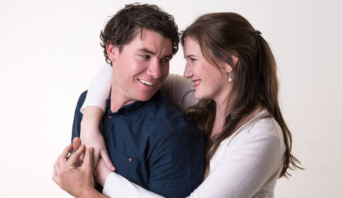 LOVE LOST: Jeremy Zuber and Amy Murray star as Jamie and Cathy in Albury Wodonga Theatre Company's modern musical The Last Five Years, which opens September 23. Picture: ROB LACEY PHOTOGRAPHY